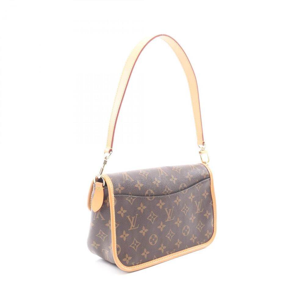 Louis Vuitton Diane NM Shoulder Bag Canvas Leather Monogram Brown